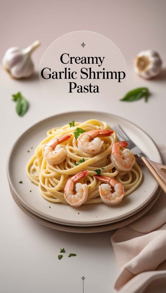 Creamy Garlic Shrimp Pasta