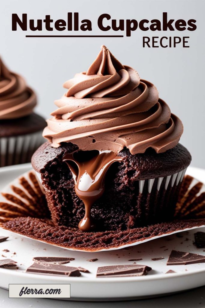 Gooey Nutella Cupcakes with a Chocolatey Surprise Inside