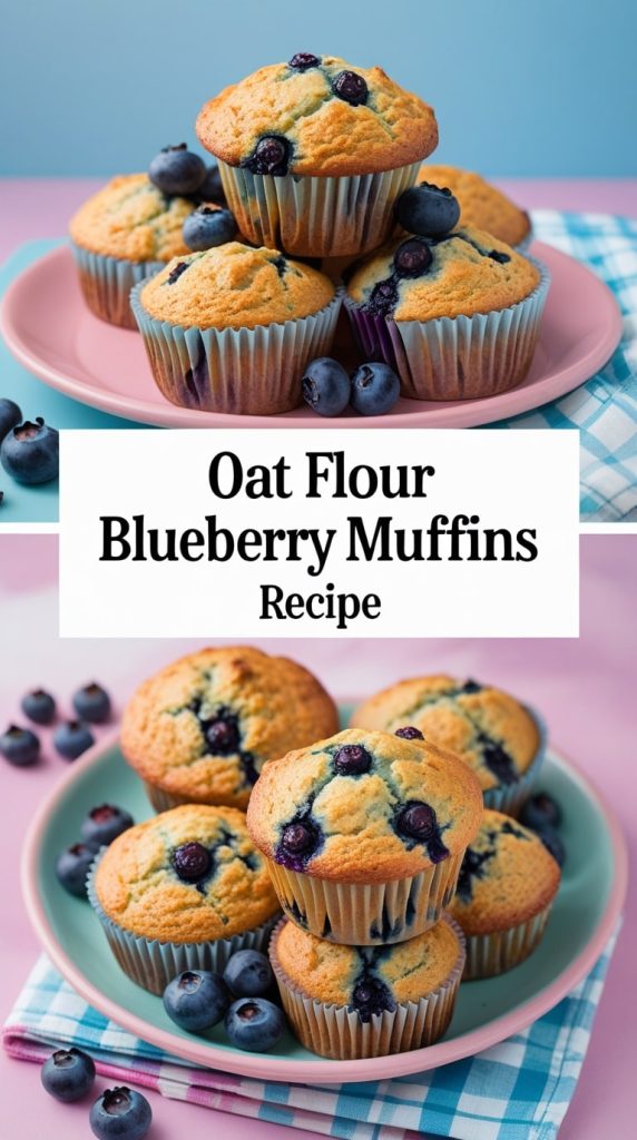 Oat Flour Blueberry Muffins Recipe