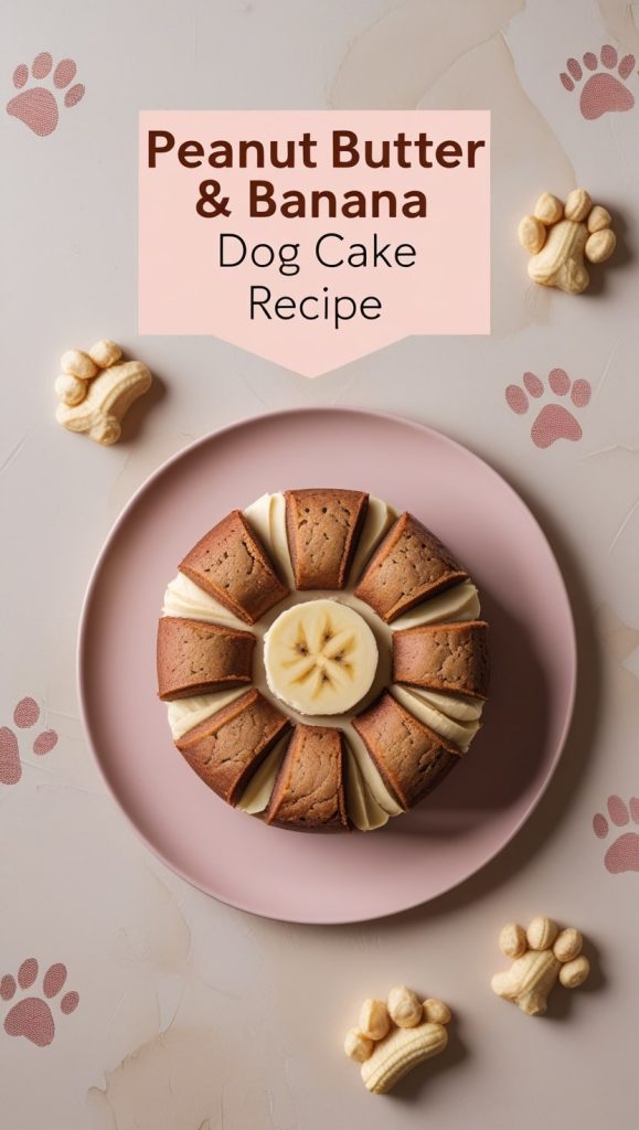 Peanut Butter & Banana Dog Cake Recipe