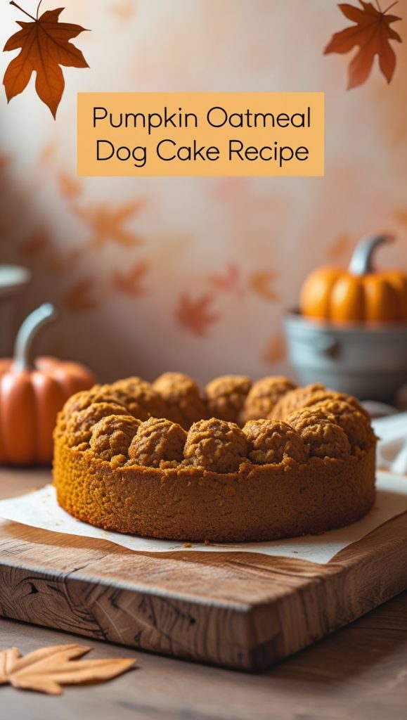 Pumpkin Oatmeal Dog Cake Recipe