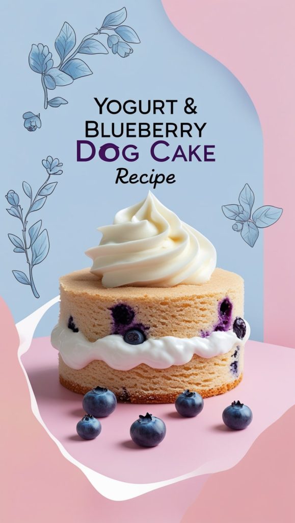Yogurt & Blueberry Dog Cake Recipe