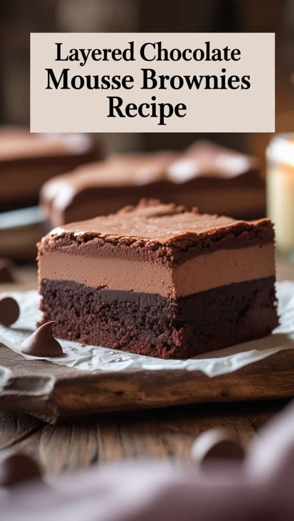 Layered Chocolate Mousse Brownies Recipe