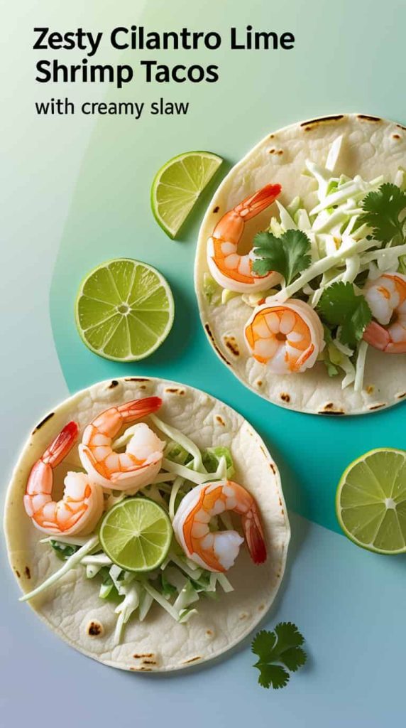 Zesty Cilantro Lime Shrimp Tacos with Creamy Slaw