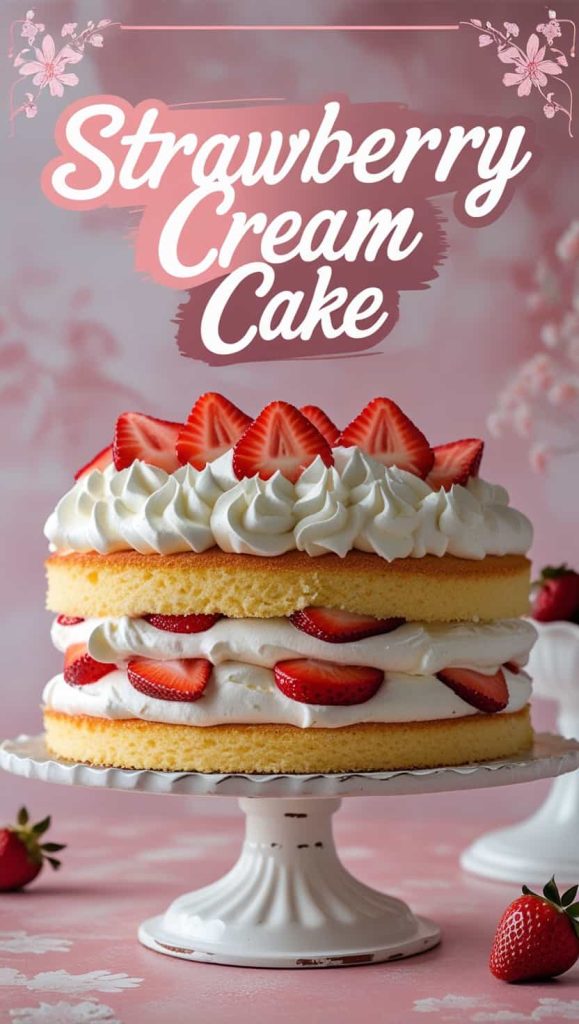 Strawberry Cream Cake Recipe