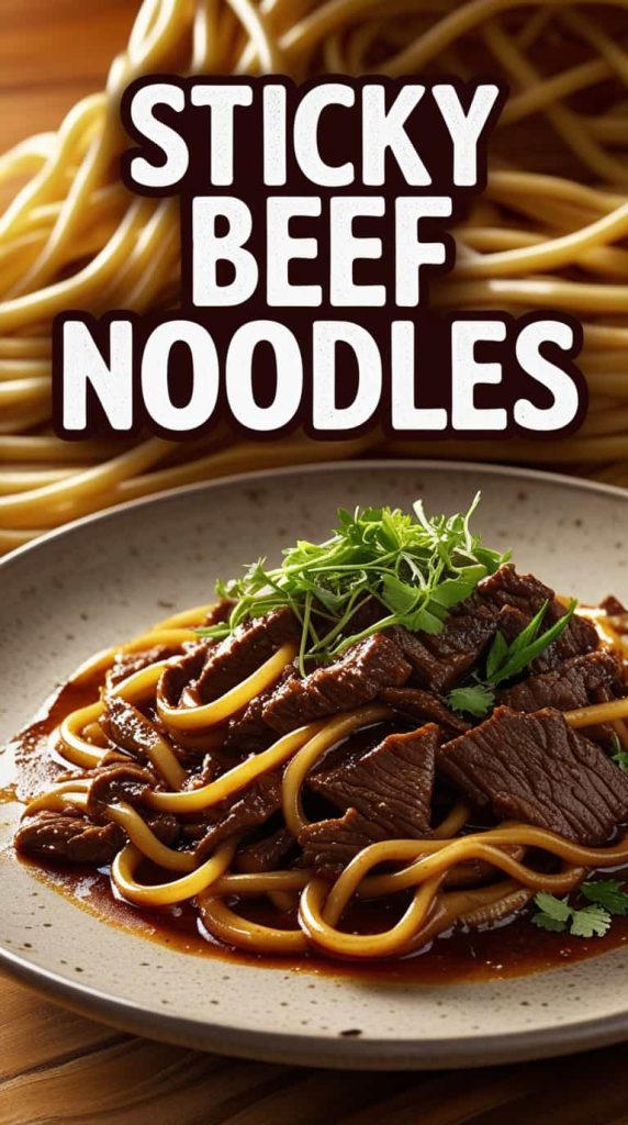 Sticky Beef Noodles Recipe