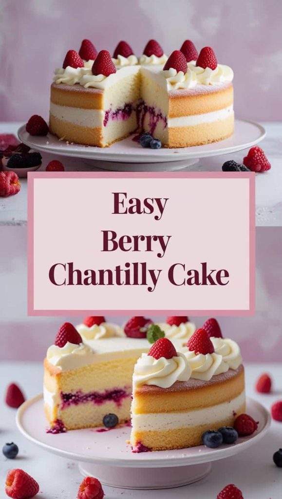 Easy Berry Chantilly Cake Recipe