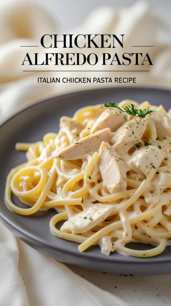 Chicken Alfredo Pasta - Italian Chicken Pasta Recipe