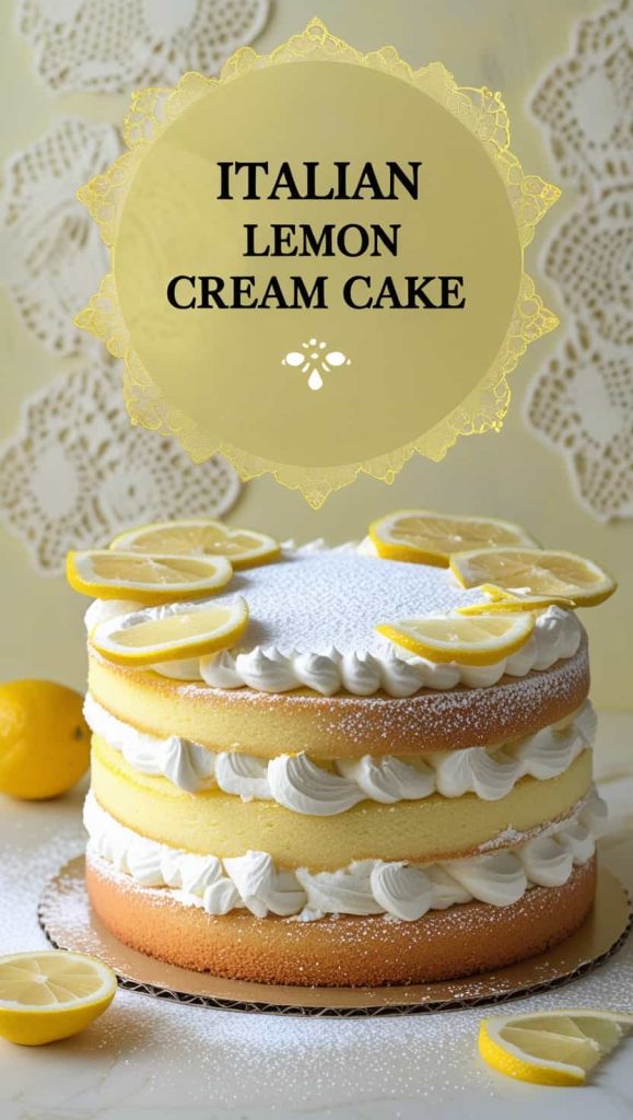 Italian Lemon Cream Cake Recipe