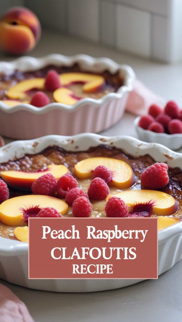 9. Peach Raspberry Clafoutis Recipe