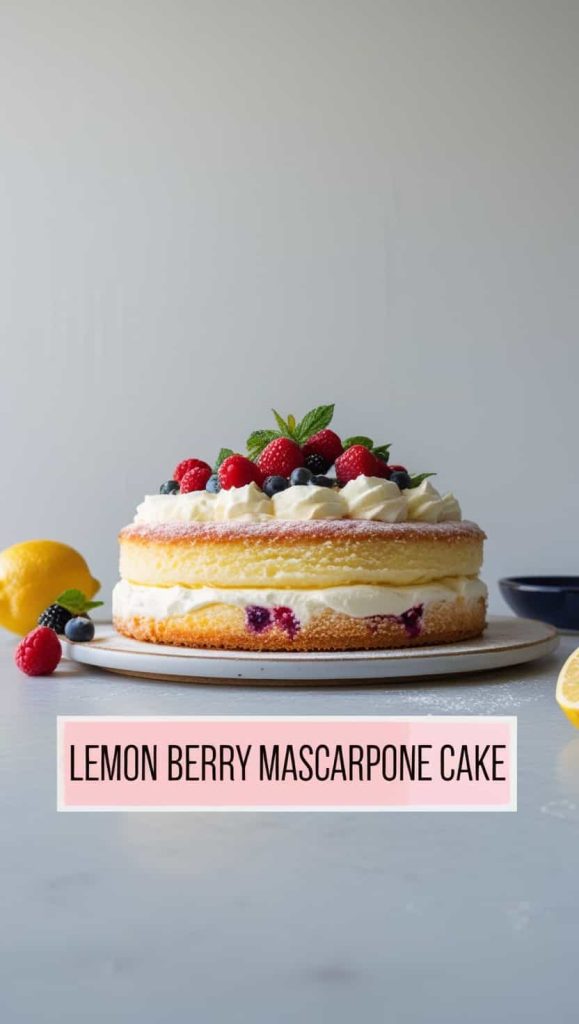 Lemon Berry Mascarpone Cake
