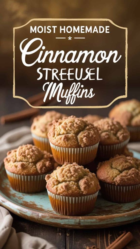Moist Homemade Cinnamon Streusel Muffins Recipe