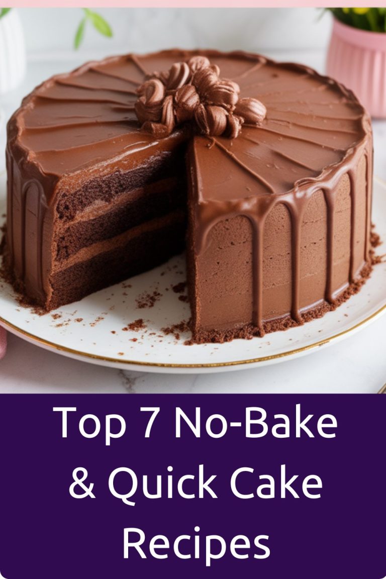 Top 7 No-Bake & Quick Cake Recipes