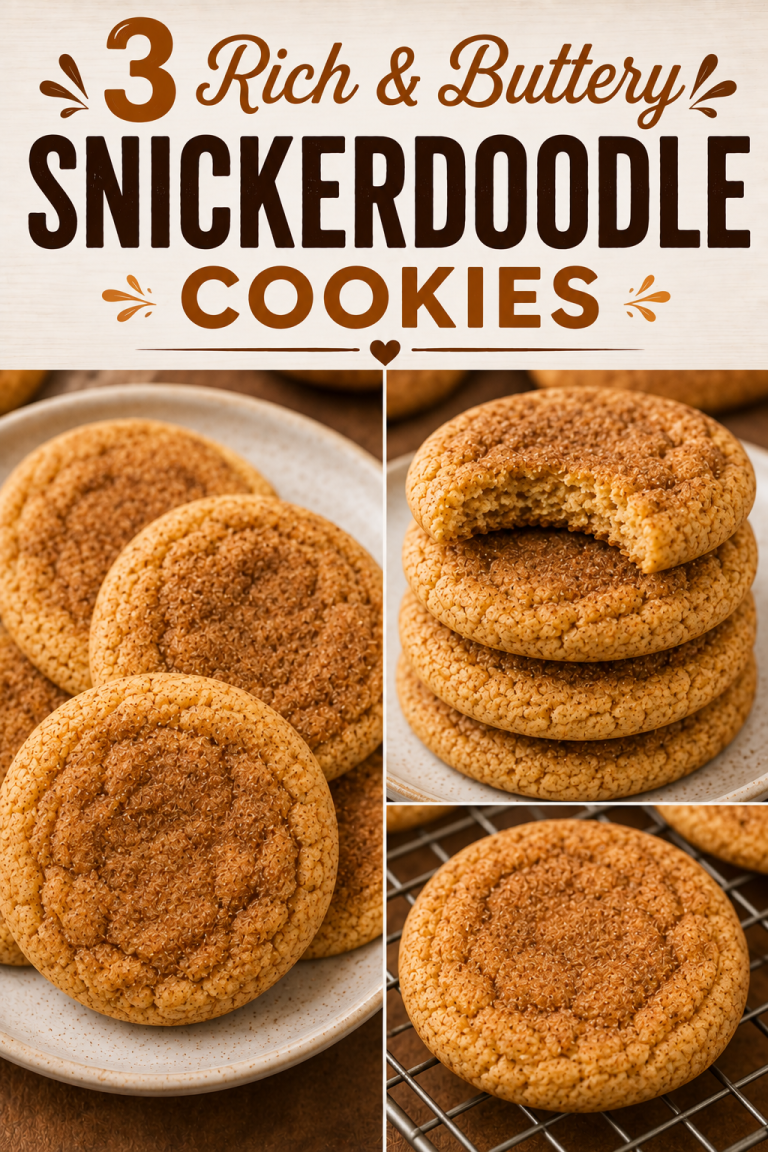 3 Rich & Buttery Snickerdoodle Cookies