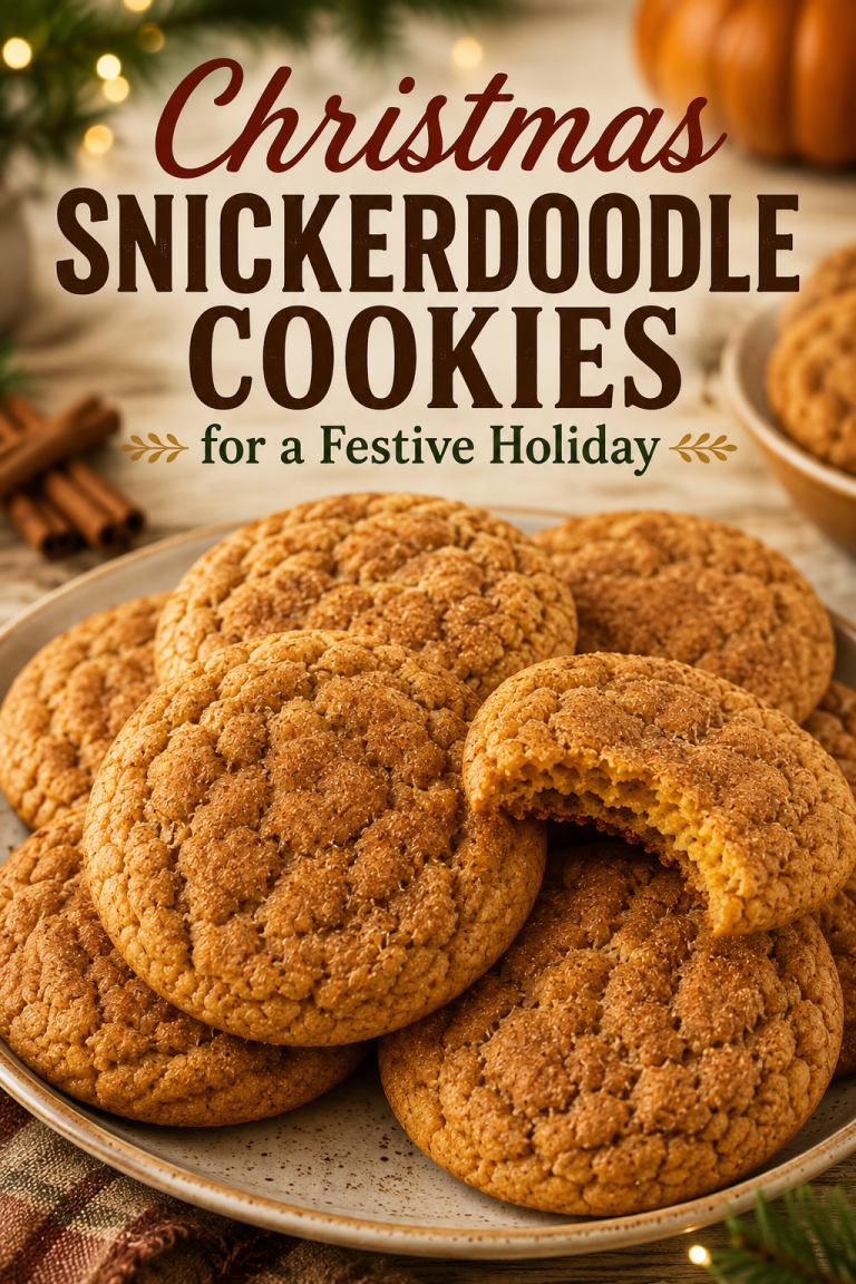 Christmas Snickerdoodle Cookies for a Festive Holiday