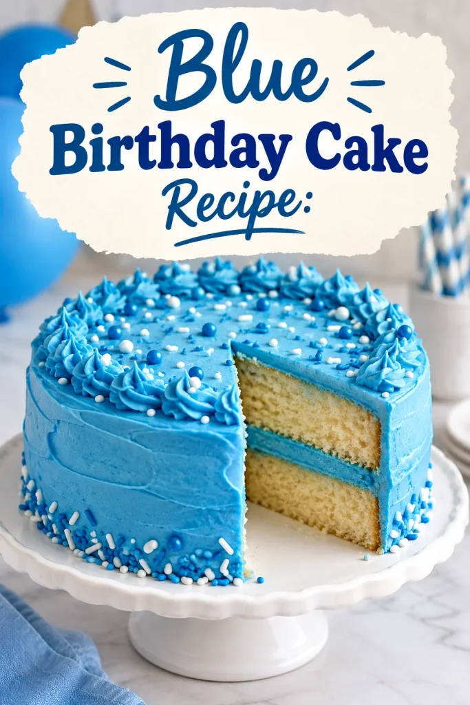Blue Birthday Cake