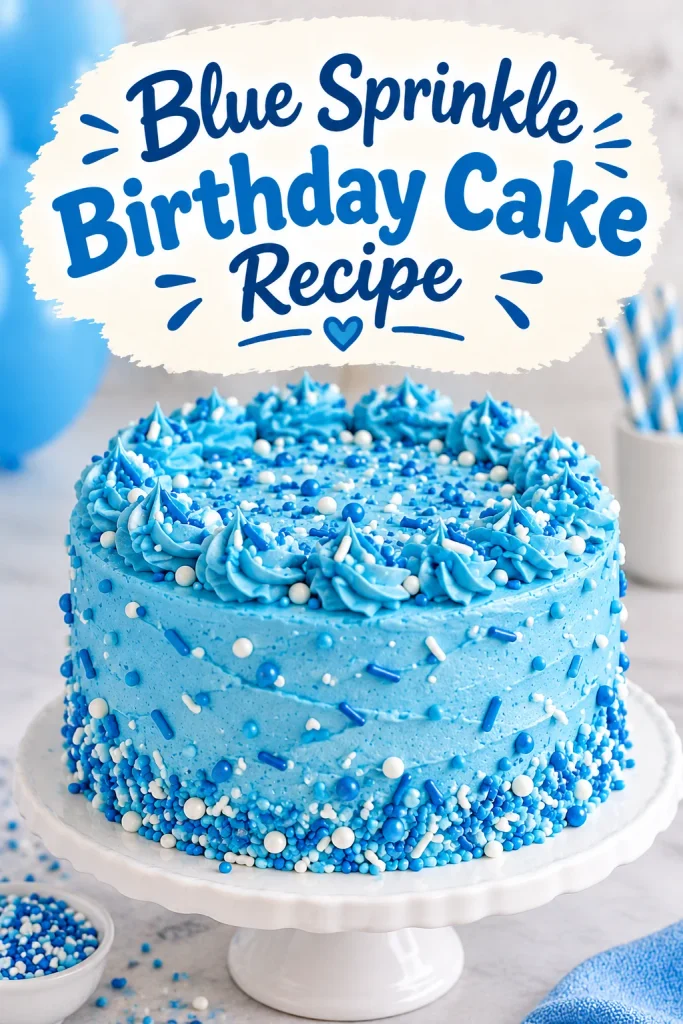 Blue Sprinkle Birthday Cake Recipe
