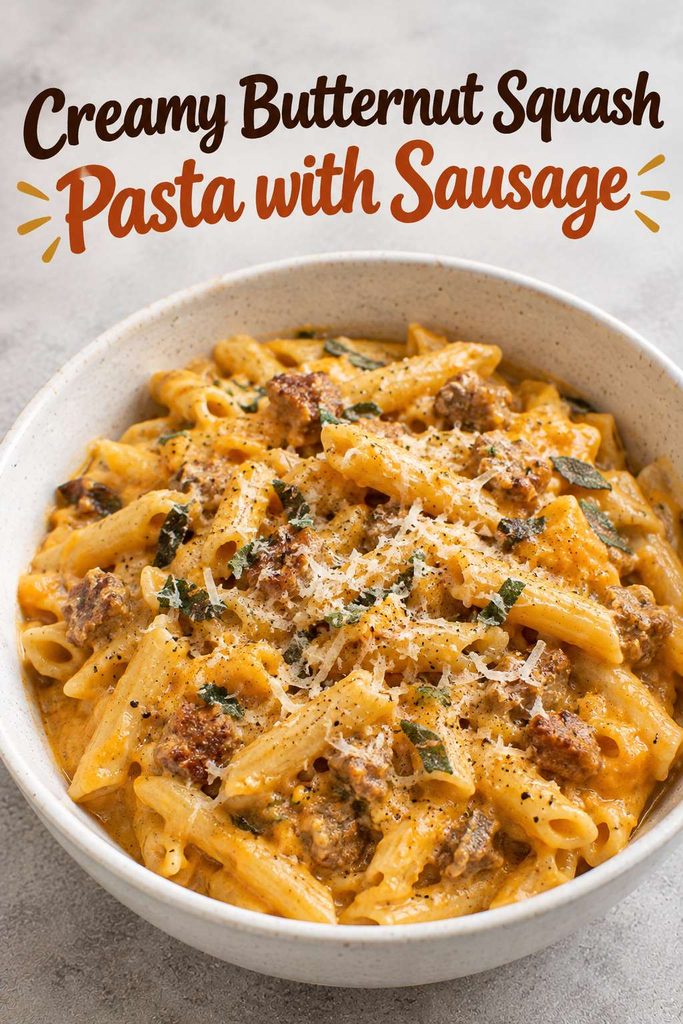 Creamy Butternut Squash Pasta with Sausage
